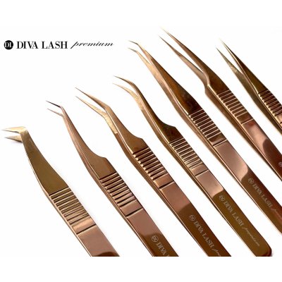 Diva LASHES PINZETA DIVA PREMIUM Tvar pinzety: TYP C, Délka pinzety: 140 mm – Zboží Dáma