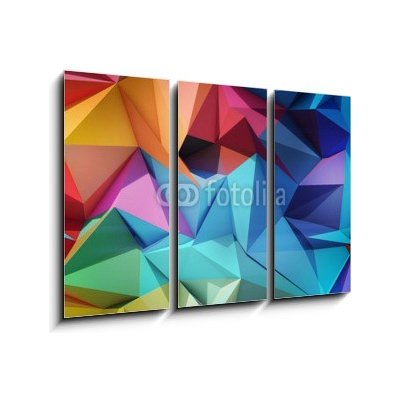 Obraz 3D třídílný - 105 x 70 cm - Abstract geometric background Geometrické pozadí abstraktní