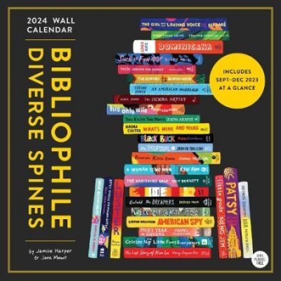 Wall Bibliophile Diverse Spines 2024