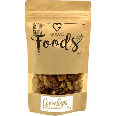 Goodie Bio Kokosové chipsy Slaný karamel 70 g – Zboží Mobilmania