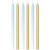 Dortová svíčka a fontána Amscan Dortové svíčky Ombre modré 12 cm