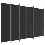 vidaXL Paraván 6-panelový 350193 černý 300 x 200 cm – Zboží Dáma