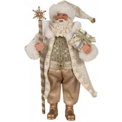 Clayre & Eef Vánoční dekorace taťka Santa Claus ve zdobeném obleku - 16*10*27 cm – Hledejceny.cz