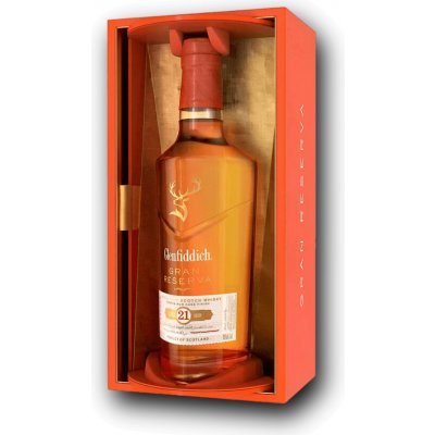Glenfiddich 21YO Gran Reserva Rum Cask Finish 40% 0,7 l (tuba) – Hledejceny.cz