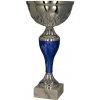 Pohár a trofej Kovový pohár Stříbrno-modrý 32 cm 12 cm