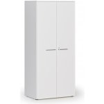Primo White Kancelářská policová skříň s dveřmi, 800 x 500 x 1781 mm, bílá – Sleviste.cz