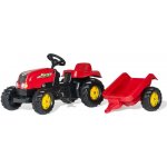 Rolly Toys Šlapací traktor Kid Case s vlečkou červený – Sleviste.cz