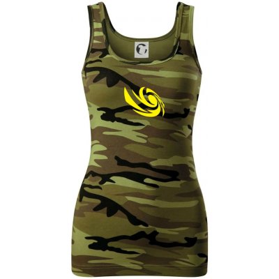 Vortex logo samostatné žluté dámské Maskáčové tílko Zelený maskáč – Zboží Dáma