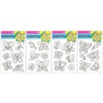 Předlohy na malování na sklo s vyvýšenou konturou motýli růže – Zboží Mobilmania