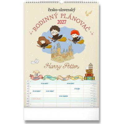 Nástěnný Rodinný plánovací Harry Potter 33 x 46 cm 2027 – Zboží Mobilmania