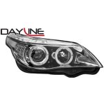 BMW E60 04-07 Přední světla Angel Eyes - Chromové