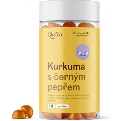 OlaOla Kurkuma s černým pepřem podporující organismus 60 želé bonbónů – Hledejceny.cz