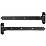 LOCINOX 3DW HDG 450 – ocelové panty pro dřevěné křídlové brány a branky, pozinkované, černé, délka 470 mm – Zboží Mobilmania