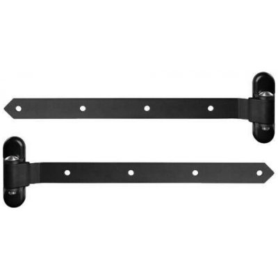 LOCINOX 3DW HDG 450 – ocelové panty pro dřevěné křídlové brány a branky, pozinkované, černé, délka 470 mm – Zboží Mobilmania