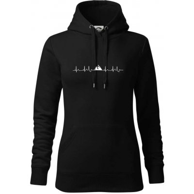 Hory EKG mikina dámská Cape s kapucí Černá – Sleviste.cz