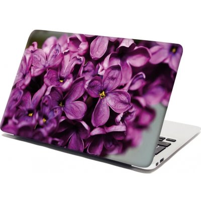 Sablio Samolepka na notebook Fialové květy - 29x20 cm – Zboží Živě