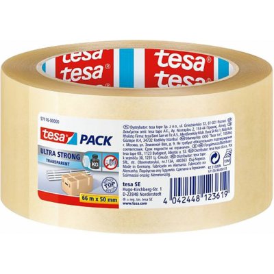 Tesa solvent Páska lepicí Ultra Strong 50 mm x 66 m, PVC, tichá, čirá – Zboží Dáma