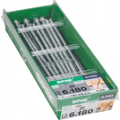 Spax Wirox Vrut do dřeva IN.FORCE, ø 6 × 180 mm, TX30, válcová hlava, 20 ks 4211010601812 – Hledejceny.cz