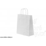 Papírová taška 180x80x210 mm kroucené ucho BÍLÁ – Zboží Dáma