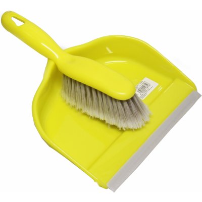 Delux Smetáček + lopatka žlutá s gumou 23 x 31 cm 25 x 4,5 cm chlup 5 cm plast mix barev – Sleviste.cz