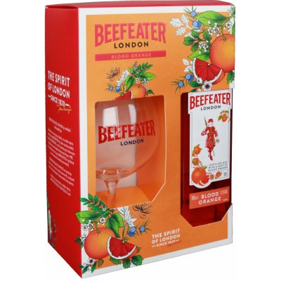 Beefeater Blood Orange 37,5% 0,7 l (dárkové balení 1 sklenice) – Zboží Mobilmania