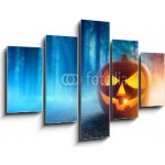 Obraz 5D pětidílný - 150 x 100 cm - Spooky Halloween Night Spooky Halloween noc – Zboží Mobilmania