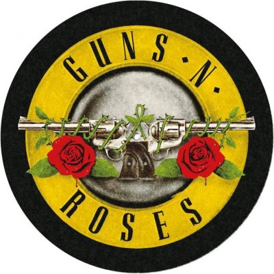 CurePink: | Podložka na talíř gramofonu Guns'N'Roses: Logo (průměr 30,5 cm) [GP85854]