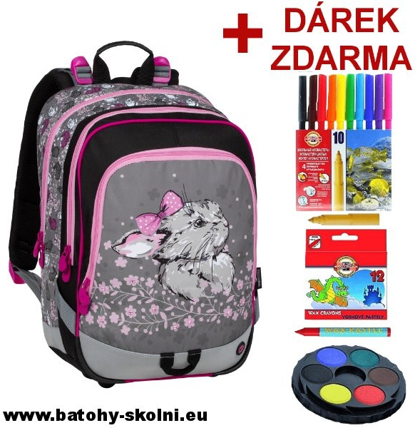 Bagmaster šedorůžový batoh s králíčkem 20 B PINK GRAY Black od 1 999 Kč -  Heureka.cz