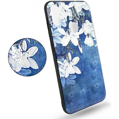 Pouzdro MFashion iPhone 13 Pro - 3D květy - modré – Zboží Mobilmania