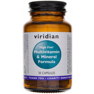 Viridian High Five Multivitamin a Mineral Formula Multivitamín na stres a pro celkovou odolnost 30 kapslí – Hledejceny.cz