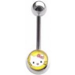 Šperky4U piercing do pupíku banánek kočička Hello Kitty BS01023 – Zboží Dáma