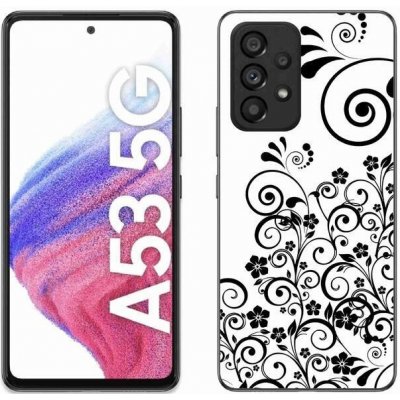 Pouzdro mmCase Gelové Samsung Galaxy A53 5G - černobílé květinové vzory – Zbozi.Blesk.cz