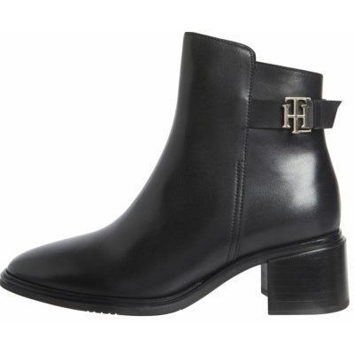 Tommy Hilfiger dámské kožené kotníkové boty černé – Zboží Mobilmania