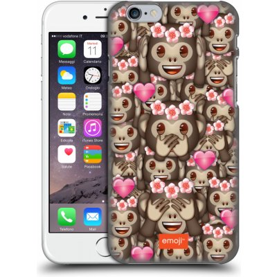 Pouzdro HEAD CASE Apple iPhone 6 EMOJI - Opičky, srdíčka a kytičky