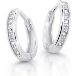 Cutie Jewellery Půvabné kruhové náušnice z bílého zlata C3342-80-X-2 modrá – Zboží Mobilmania