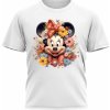 Dětské tričko Minnie Mouse s květinami Červená