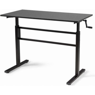 Bc-elec BS400002 Výškově nastavitelný stůl (76-114 cm) s deskou 120 x 60 cm ergonomický stůl, ruční ovládání – Zboží Mobilmania