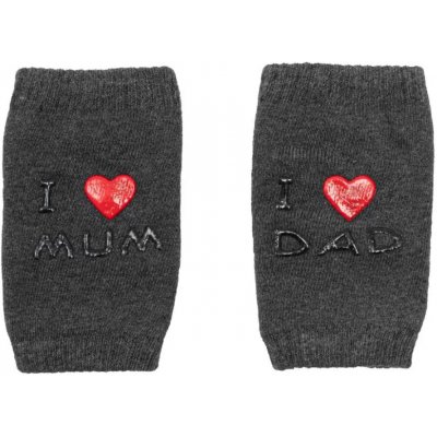 New Baby Dětské nákoleníky s ABS I Love Mum and Dad grafit – Sleviste.cz