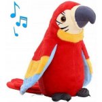 GGV plyšový mluvící papoušek červený – Sleviste.cz