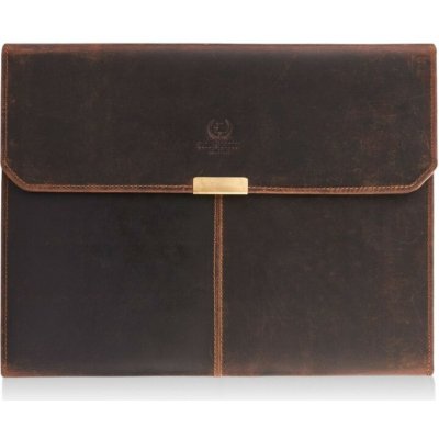 Paolo Peruzzi Kožená spisovka jako organizér A4 Peruzzi vintage hnědá – Zbozi.Blesk.cz