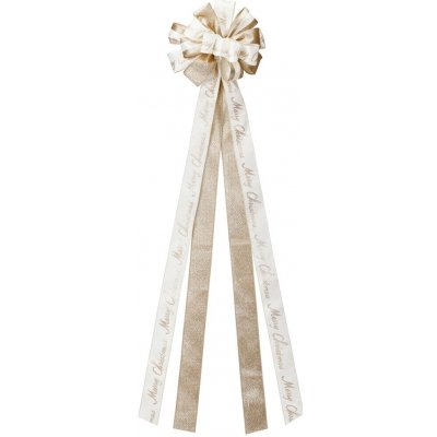Home Styling Decoration Kokarda na špičku vánočního stromku krémově zlatá 130 × 33 cm – Hledejceny.cz