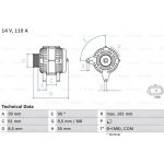 Generátor BOSCH 0 986 080 800