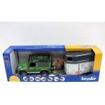 Bruder 2592 Auto Land Rover přepravní s koněm – Zboží Dáma