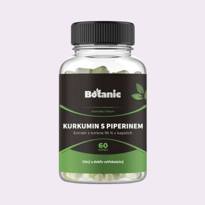 Botanic Kurkumin s piperinem Extrakt 95 % 60 kapslí – Hledejceny.cz