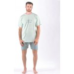 Gina 79174 pánské pyžamo krátké sv. šedá měsíc – Zboží Dáma