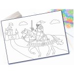 Radost v písku Šablona na pískování rytíř s hradem A5 148 x 210 mm – Hledejceny.cz