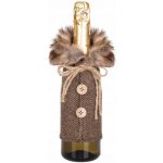 Springos Obal na láhev kabátek s kožíškem – Zboží Mobilmania