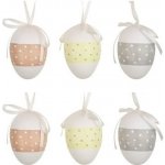Vajíčka s puntíky plastová na zavěšení 6 cm, 6 kusů v sáčku – Hledejceny.cz