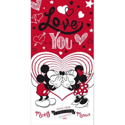 Carbotex Osuška Mickey a Minnie Mouse 70 x 140 cm – Zboží Mobilmania