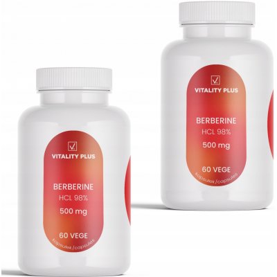 Vitality Plus Berberin 500 mg 120 kapslí bez cukru – Hledejceny.cz